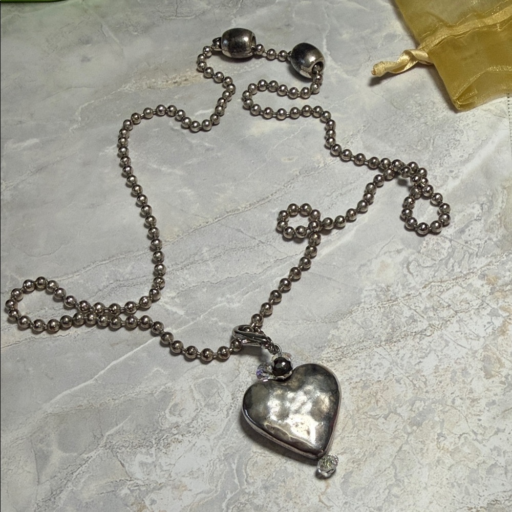 Silver Heart Pendant Necklace